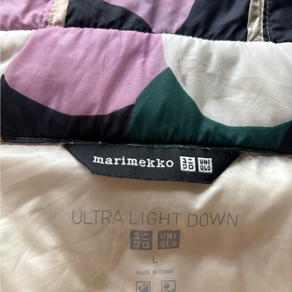 UNIQLO x MARIMEKKO Ultra Light Down Jacket Parka Coat L bubble quilted packable - Picture 7 of 9